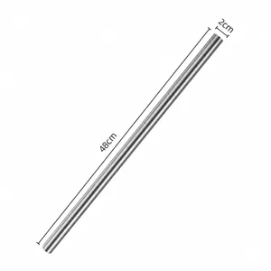 Rouleau a patisserie en acier inoxydable outil de cuisine metallique baton 48cm.