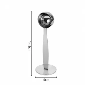 Stainless steel coffee tamper spoon 2 in 1 espresso measuring scoop kitchen tool