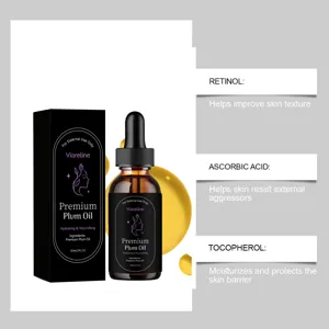 Viareline Gesichts-Feuchtigkeitsserum mit Pflumenoel, Retinol und Vitamin C fuer glatte Hautpflege.