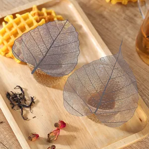 Stainless steel Bodhi leaf tea strainer creative tea infuser mesh leaf tea filter for loose tea