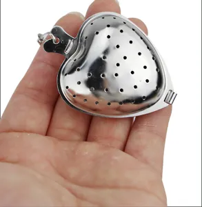 Infusore per tè a cuore in acciaio inossidabile filtro per tè sfuso utensile da cucina