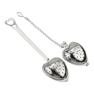 Set colino per infusore da te a forma di cuore in acciaio inossidabile utensili cucina