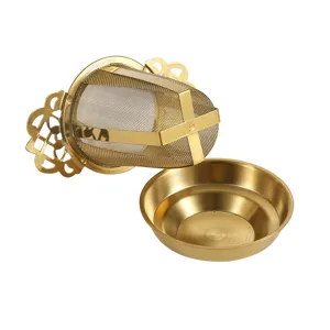 Stainless Steel Tea Infuser with Drip Bowl Fine Mesh Tea Strainer for Loose Leaf Tea