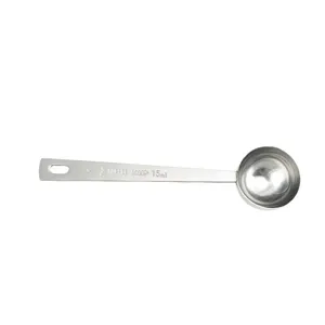 Edelstahl Kaffeelöffel 15ml Messlöffel mit langem Griff für Küchenbacken und Kaffeepulver