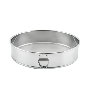 Setaccio per farina in acciaio inox 304 maglia fine rotonda utensile da cucina per dolci