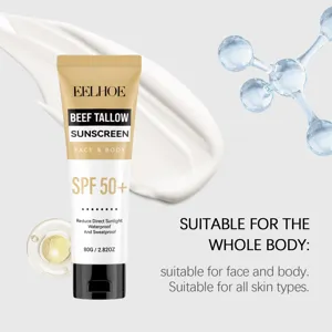 EELHOE SPF 50+ creme solaire visage et corps au suif de boeuf, formule impermeable 80g