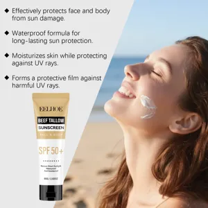 EELHOE crème solaire hydratante au suif de bœuf SPF 50+ protection visage et corps étanche