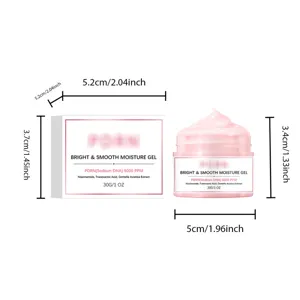 Gel hidratante facial luminoso y suave 30g para el cuidado de la piel cosmético nutritivo.