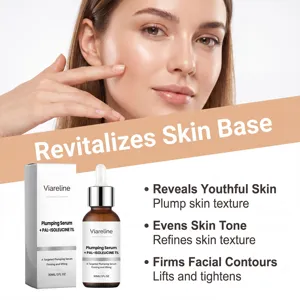 Sérum facial reafirmante VIARELINE 30ml con péptidos para alisar y tensar la piel.