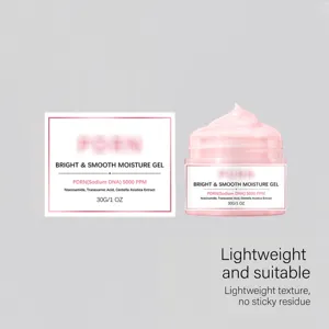 Gel hidratante y aclarante con PDRN y niacinamide para una piel facial suave y radiante.