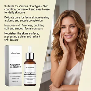 Vista detallada del sérum facial reafirmante Viareline, fórmula hidratante para el cuidado.