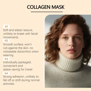 Collagen facial mask care tape with soft elastic texture and strong adhesion for skin.
