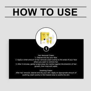 Facial hair removal kit for gentle lip hair removal, easy to use daily facial care cream.