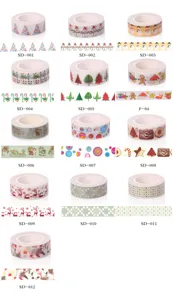 Christmas theme washi tape set decorative DIY sticker decorative scrapbooking tapes roles