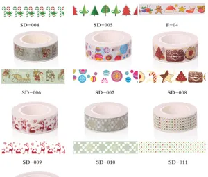 Christmas washi tape decorative adhesive masking tape set for DIY journaling crafts scrapbooking