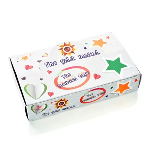 Boxed washi tape set with 50 rolls, featuring decorative gold medal and luminous tape designs.
