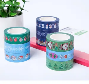 Christmas washi tape decorative adhesive masking tape set for bullet journaling crafts 5m