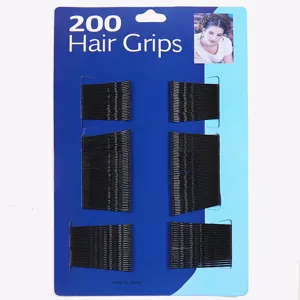Professional Black Bobby Pins For Women Wave Line Hair Clips Lacquered Metal Hairpins For Makeup Salon Hairstyling Accessory