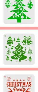 Christmas painting stencils hollow template holiday art craft window spray decoration kids