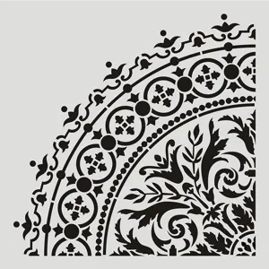 DIY stencil template for wall painting, furniture decor, and hollow lace drawing patterns.