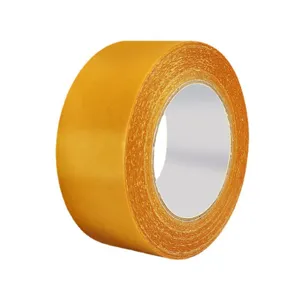 Double-sided mesh tape fiber adhesive tape carpet tape high strength heavy duty yellow roll