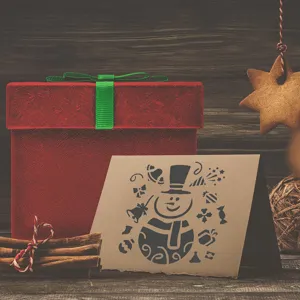 Christmas hollow painting template DIY scrapbooking card holiday window spray decoration