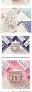 Washi tape set 8mm rainbow DIY journal decorative sticker boxed split line narrow tape detail