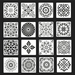 Plastic Mandala Drawing Stencils Hollow Painting Templates DIY Scrapbook Furniture Spray Decor Art Craft Tools