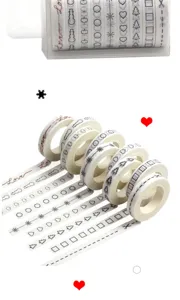 Set de Ruban Washi 8mm Style Ins Minimaliste DIY Journal Décoration Ruban Adhésif.