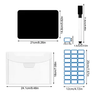 Set di archiviazione in fogli magnetici con custodia penna e adesivi per fai da te.