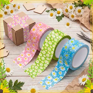 Nastro adesivo margherita 50m lungo 5cm largo nastro decorativo per fai da te scatola