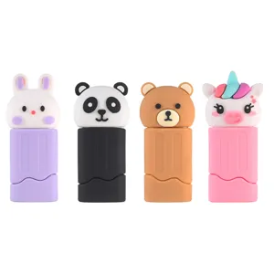 Cute cartoon animal decorative correction tape for student journaling and DIY supplies.