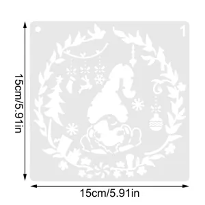 Christmas painting template PET DIY hollow spray stencil for kids wall drawing art