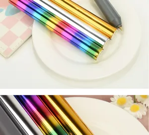 Hot stamping foil rolls detail showing metallic gradient colors and craft heating pen accessories.