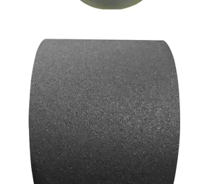 Detailed close-up view of the black matte cloth tape showing its textured surface.