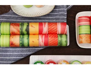 Cute food washi tape set for journaling and DIY crafts, creative decorative adhesive stickers.