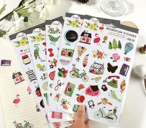 YCLE flat hot stamping decorative stickers, creative DIY journal supplies sheets.