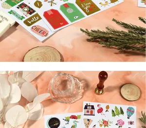Flat sheet foil stickers cute cartoon decorative DIY journaling material for kids crafts