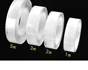 Transparent nano double sided tape rolls in various sizes clear heavy duty adhesive tape