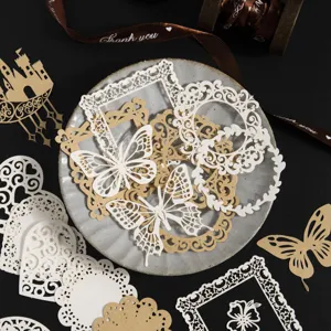 Set Scatola Regalo di Materiale per Scrapbooking in Carta Speciale Traforata con Pizzo Diario Fai da Te Articoli per Artigianato