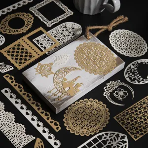 Carta speciale scrapbooking pizzo cavo diario adesivi scatola regalo cancelleria estetica