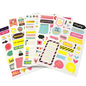 Gold foil planner stickers decorative sticky notes set for DIY scrapbooking journaling crafts