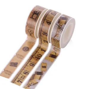 Nastro Washi Vintage Motivo Riga E Cucito Nastro Adesivo Decorativo Per Journaling DIY Scrapbooking Forniture Per Artigianato