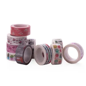 Dekoratives Washi-Tapes-Set für Tagebuch und Basteln, süße gemusterte Masking-Bänder.