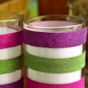 Glitter tape rolls decorative adhesive masking tape for crafts and journaling DIY design