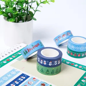 Christmas washi tape rolls decorative adhesive masking tape for journal planner scrapbooking DIY crafts