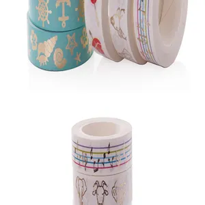 Gold foil washi tape decorative adhesive masking paper stickers for journaling and crafts