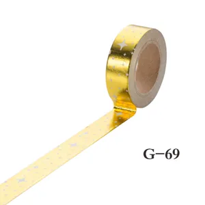 Gold foil washi tape decorative adhesive sticker for DIY journal scrapbook crafting handmade item