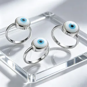 Boze oog ring roestvrij staal stijlvolle sieraden gedetailleerde weergave mode
