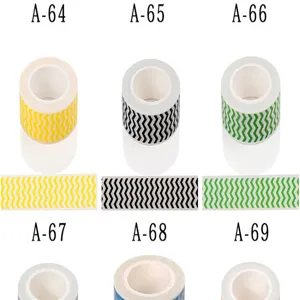 Decorative colorful washi tape masking sticker for journal and craft projects size 1.5cm by 10m
